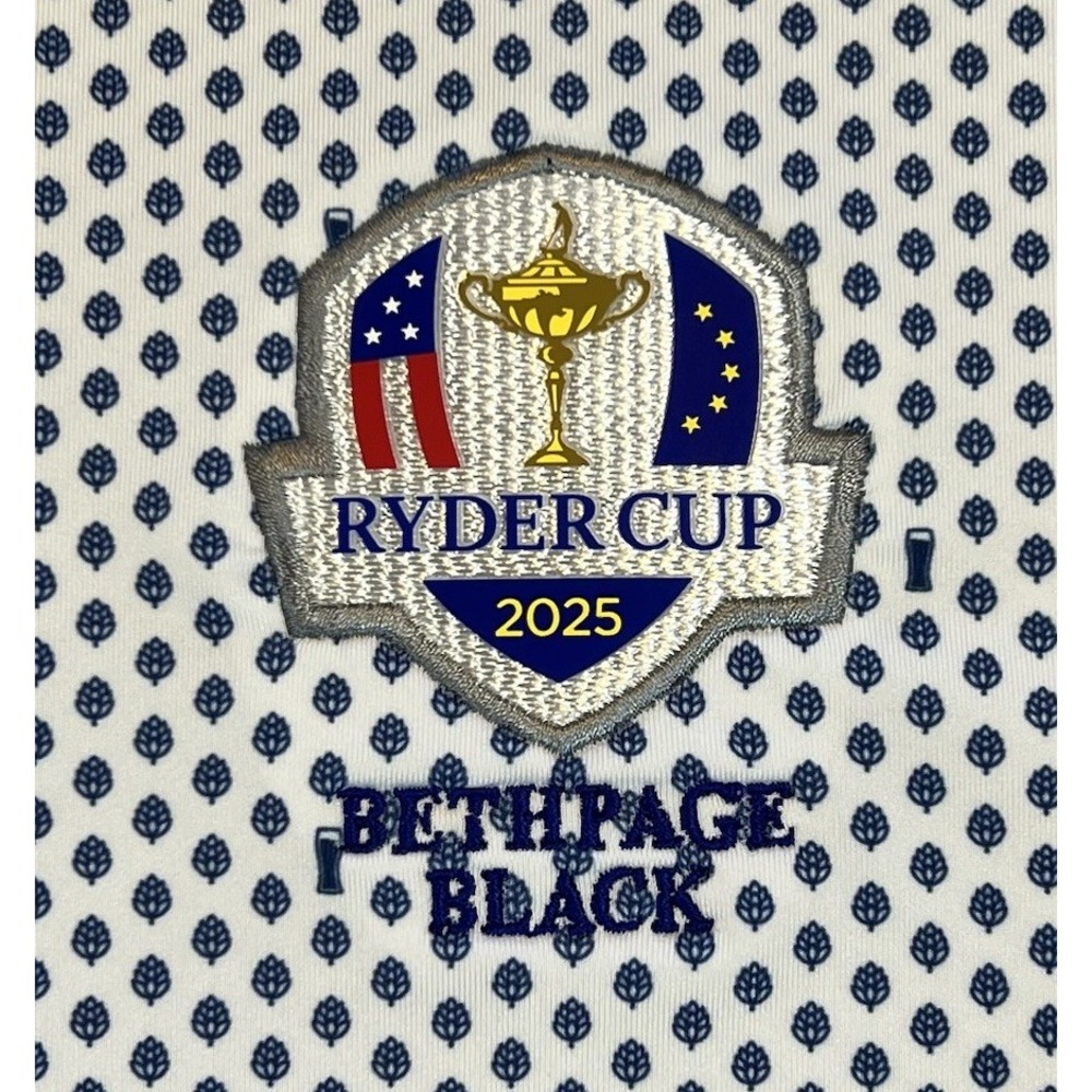 Holderness & Bourne Brewer 2025 Ryder Cup Men's Golf Polo Shirt White/Blue XXL